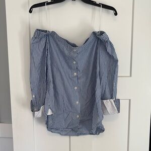 Stitch and knot off the shoulder button up